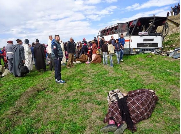 عشرات الجرحى في انقلاب مُخيف لحافلة ركاب بجرسيف